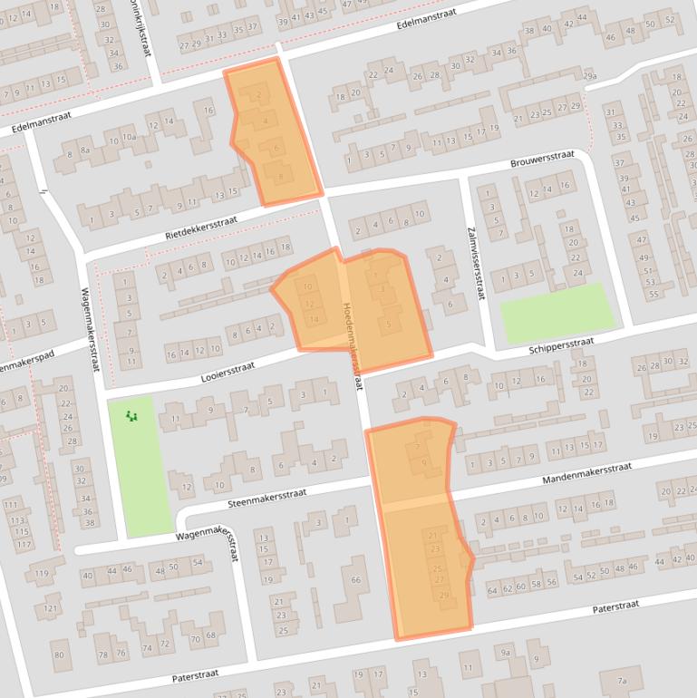 Kaart van postcodegebied 5331VJ.