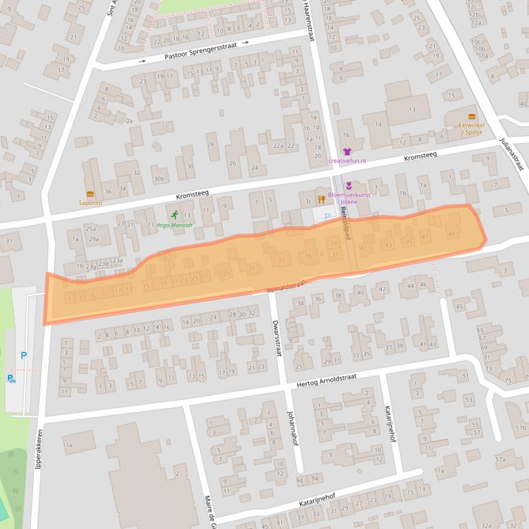 Kaart van postcodegebied 5331XA.