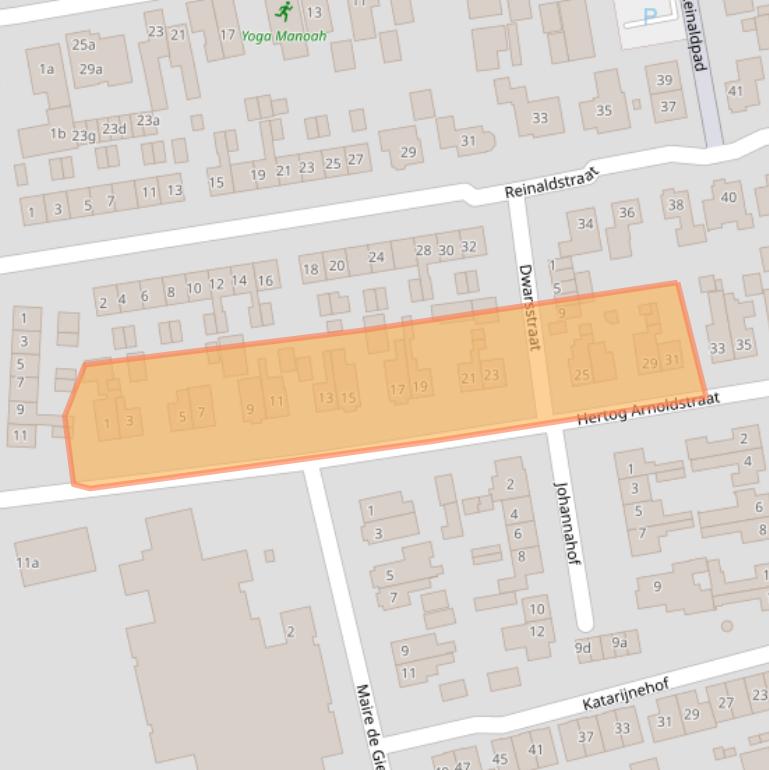 Kaart van postcodegebied 5331XE.