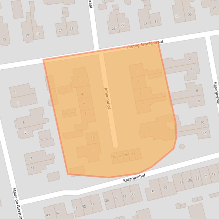 Kaart van postcodegebied 5331XJ.