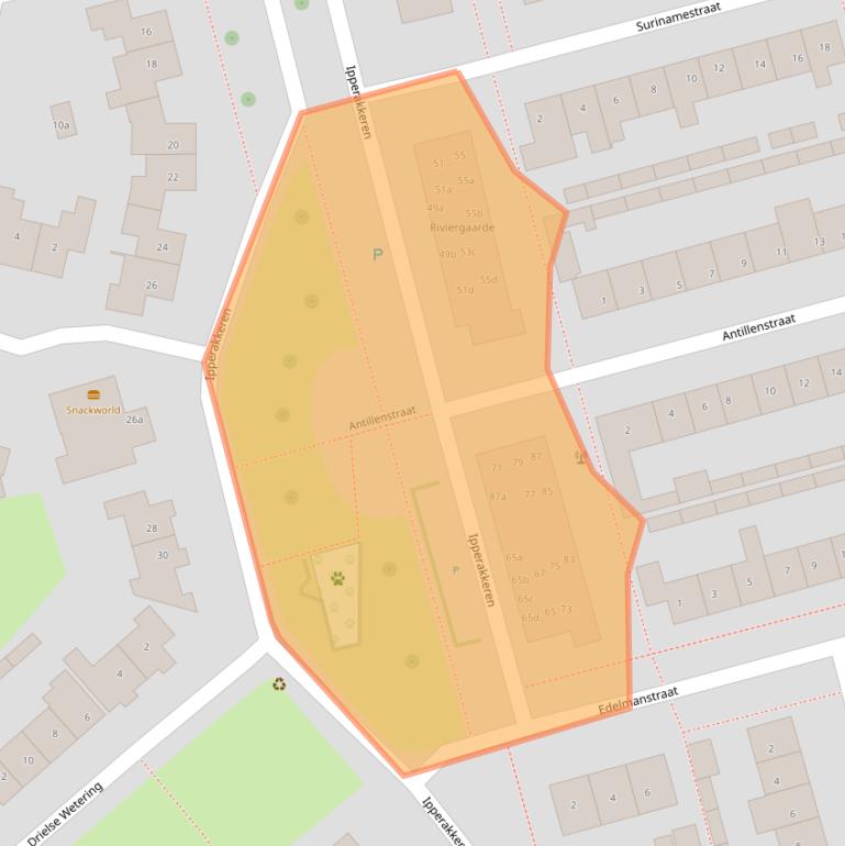 Kaart van postcodegebied 5331XM.