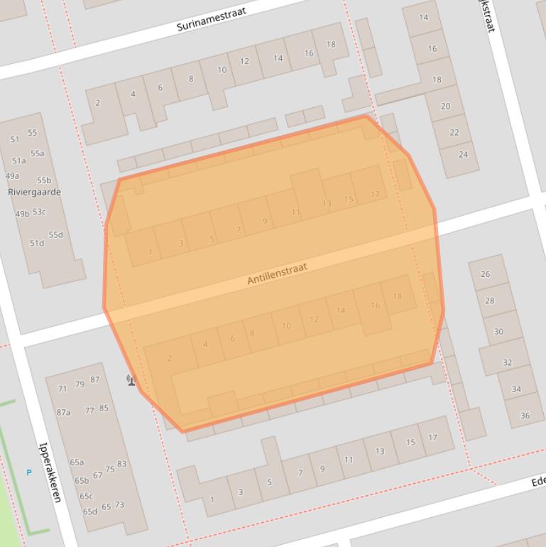 Kaart van postcodegebied 5331XX.