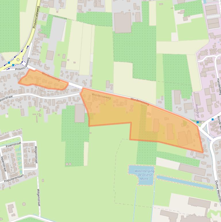 Kaart van postcodegebied 5334JA.