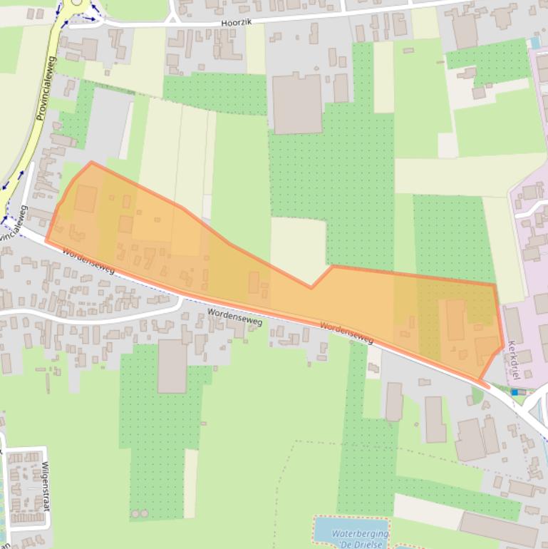 Kaart van postcodegebied 5334JB.
