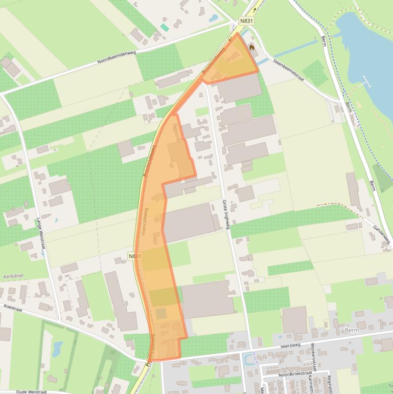 Kaart van postcodegebied 5334JC.