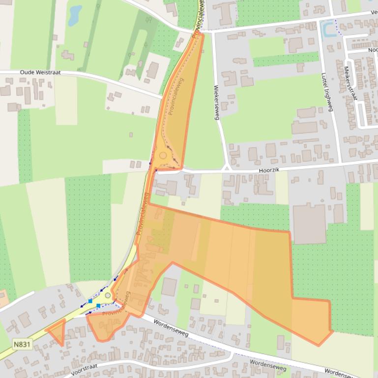 Kaart van postcodegebied 5334JD.