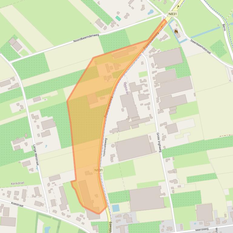 Kaart van postcodegebied 5334JH.