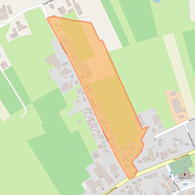 Kaart van postcodegebied 5334JM.