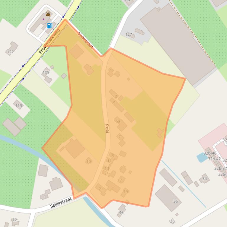 Kaart van postcodegebied 5334JX.