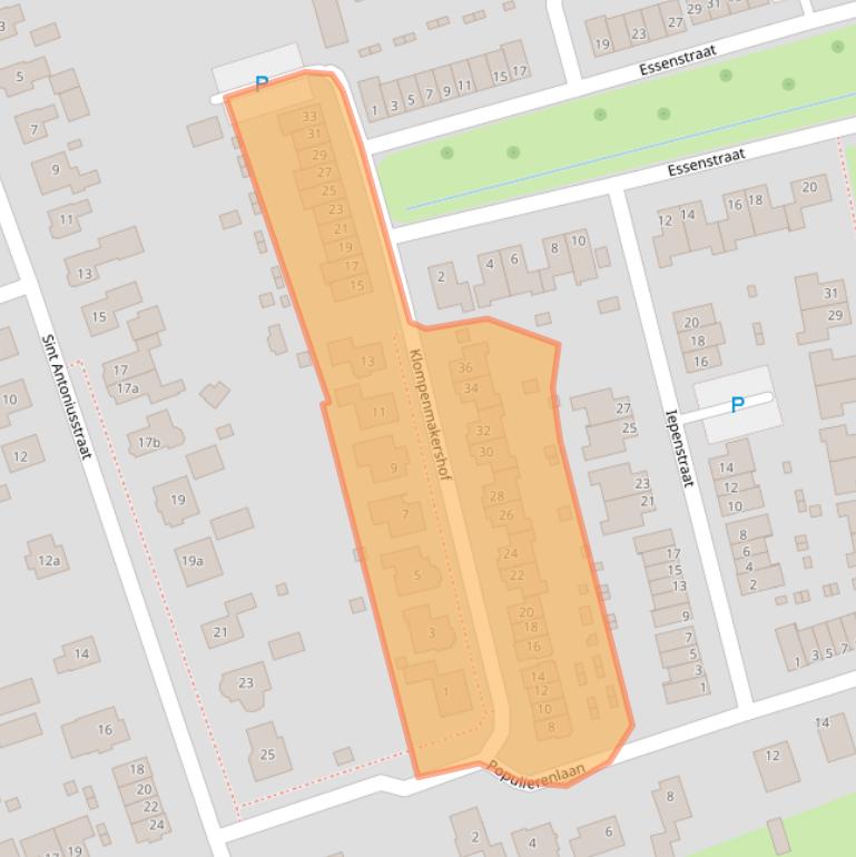 Kaart van postcodegebied 5334KK.