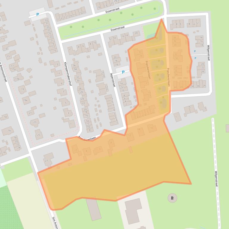 Kaart van postcodegebied 5334KL.