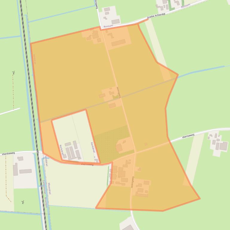 Kaart van postcodegebied 5334LD.