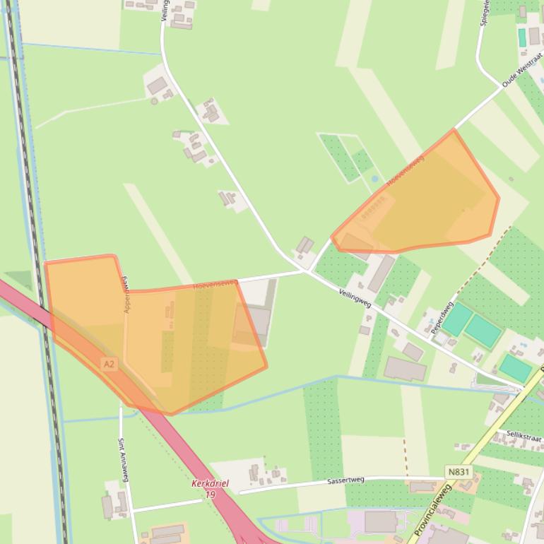 Kaart van postcodegebied 5334LG.