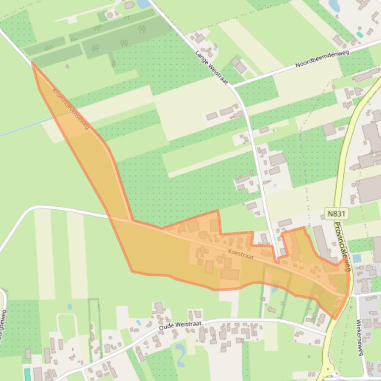 Kaart van postcodegebied 5334LJ.