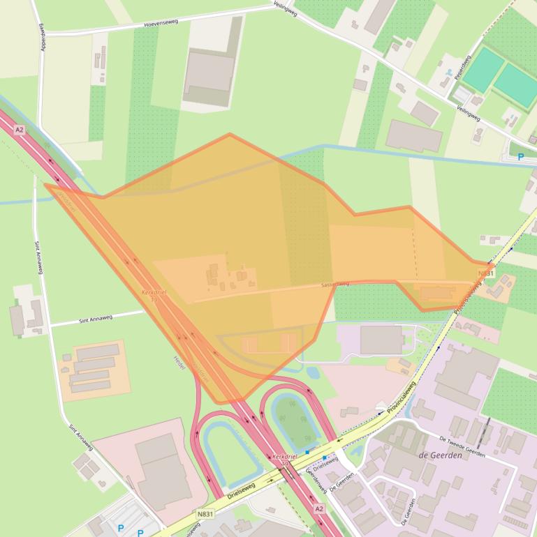 Kaart van postcodegebied 5334NM.