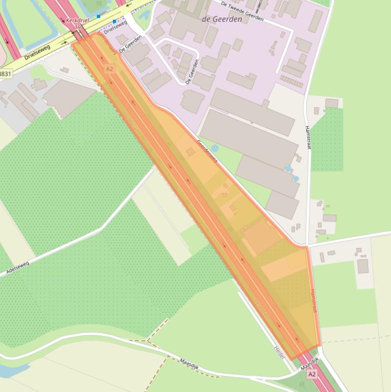 Kaart van postcodegebied 5334NV.