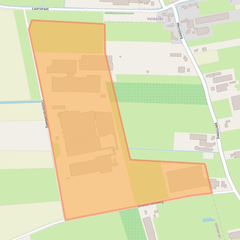 Kaart van postcodegebied 5334NZ.