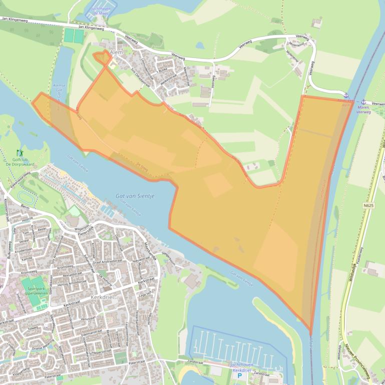 Kaart van postcodegebied 5335LA.