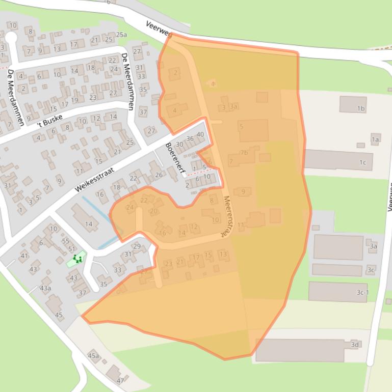 Kaart van postcodegebied 5335LD.