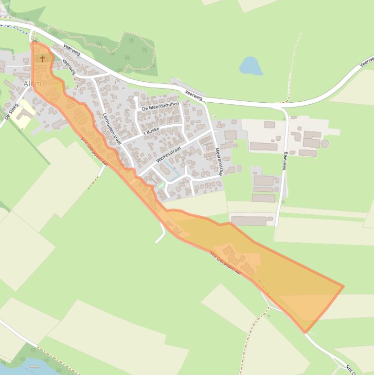 Kaart van postcodegebied 5335LK.