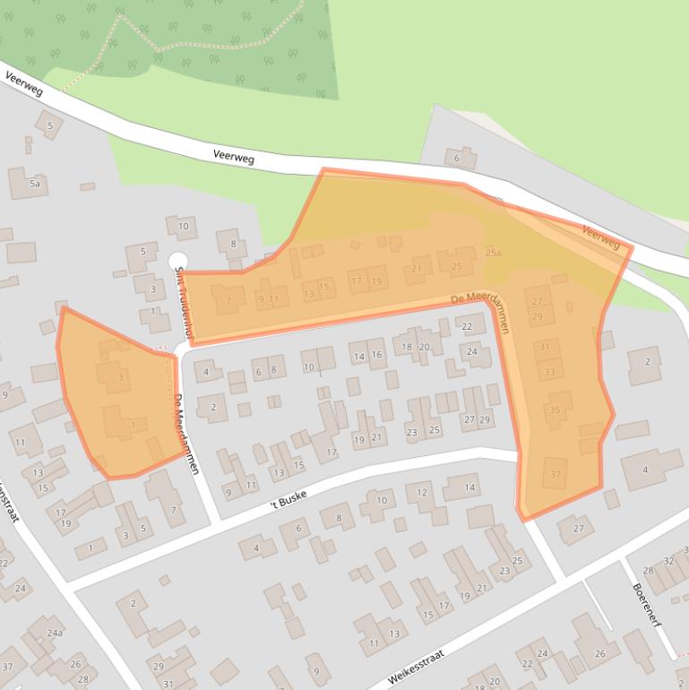 Kaart van postcodegebied 5335LN.