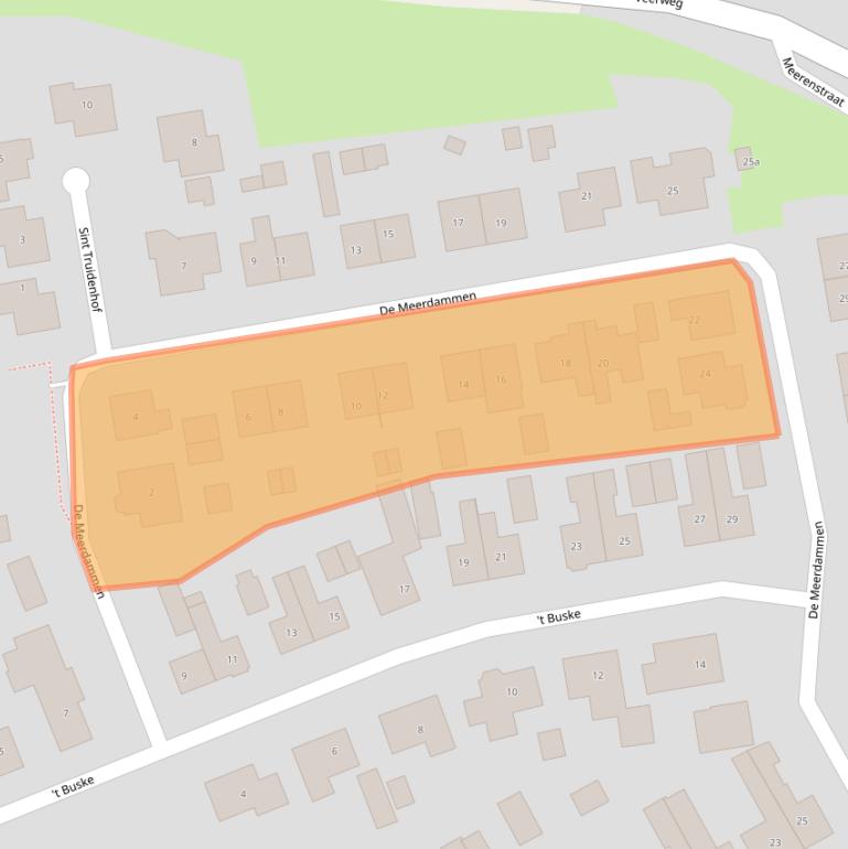 Kaart van postcodegebied 5335LP.