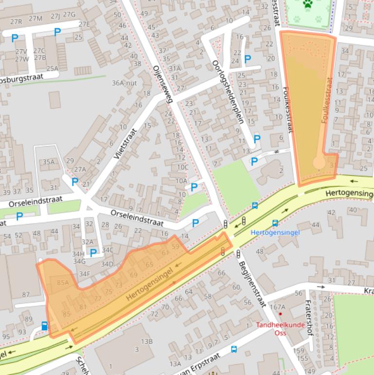 Kaart van postcodegebied 5341AB.