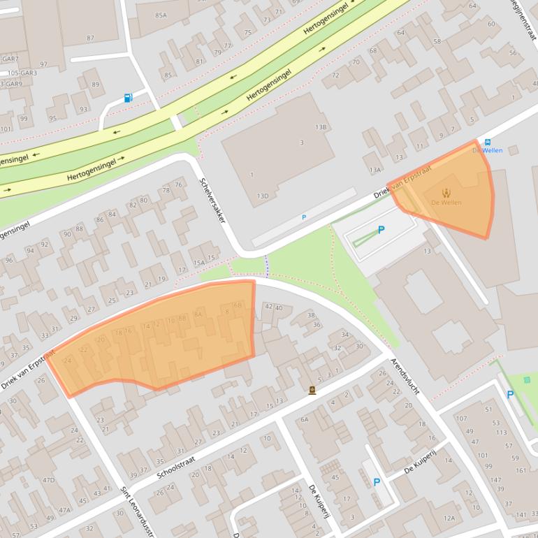 Kaart van postcodegebied 5341AL.