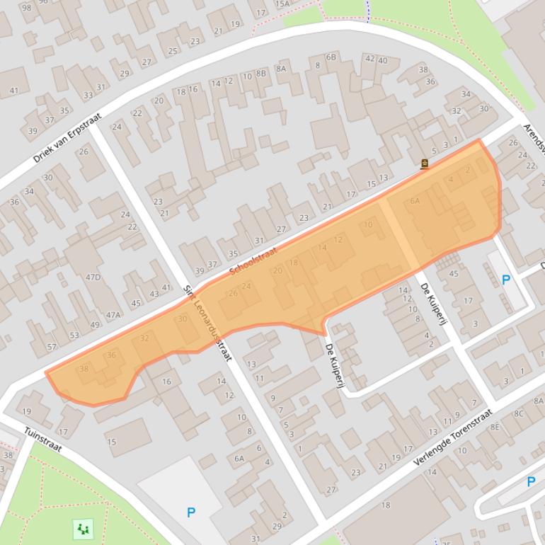 Kaart van postcodegebied 5341AS.