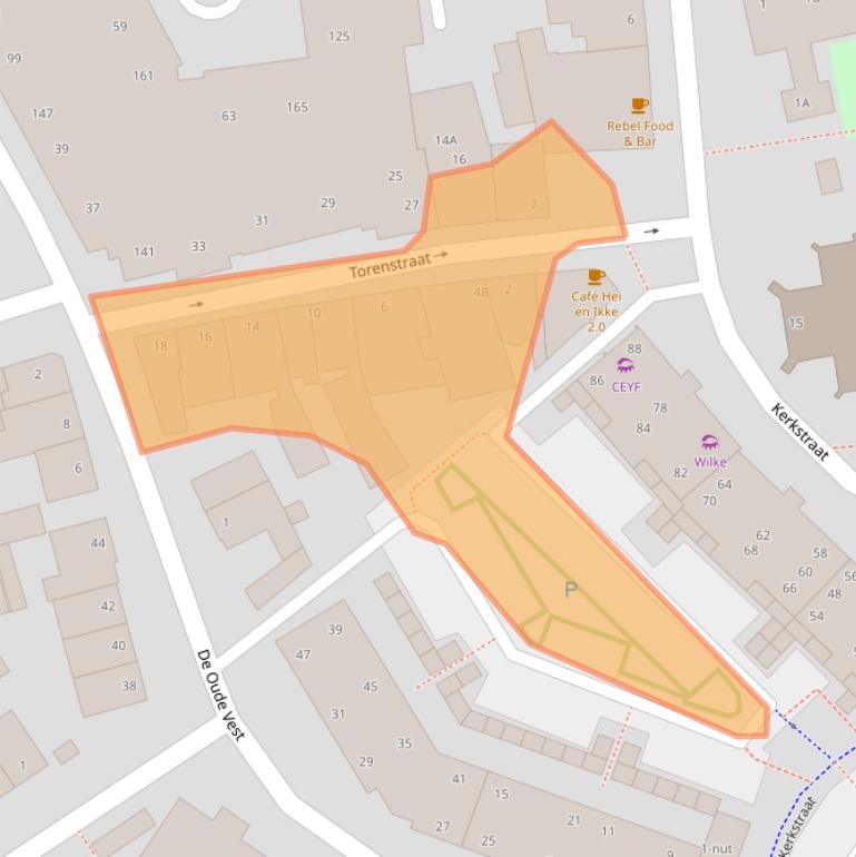 Kaart van postcodegebied 5341BA.