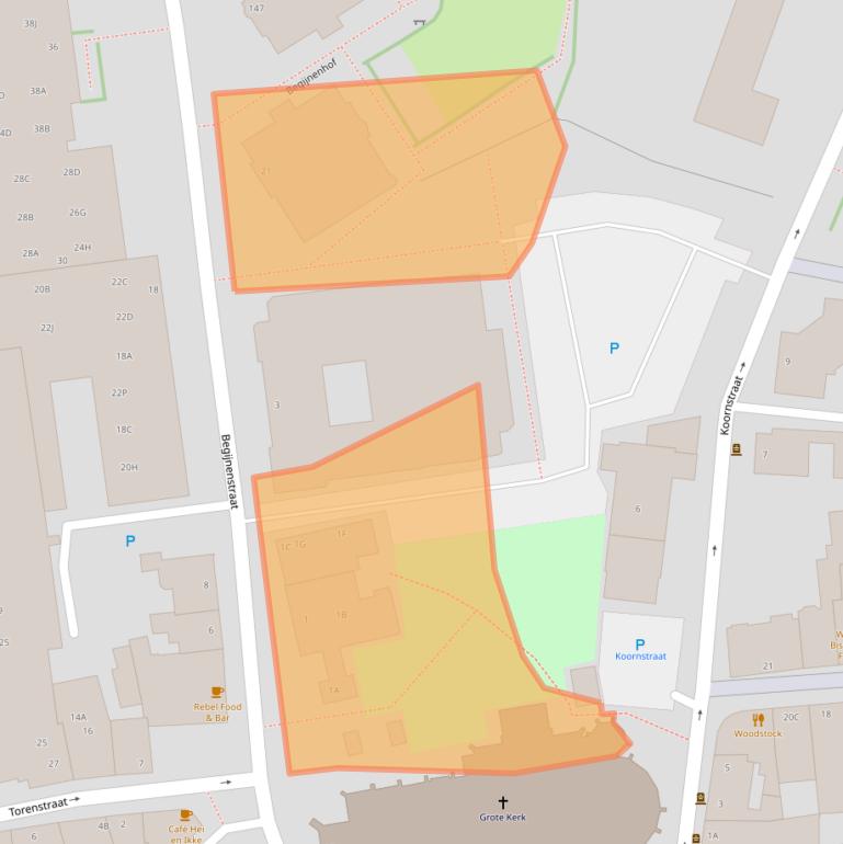 Kaart van postcodegebied 5341BC.