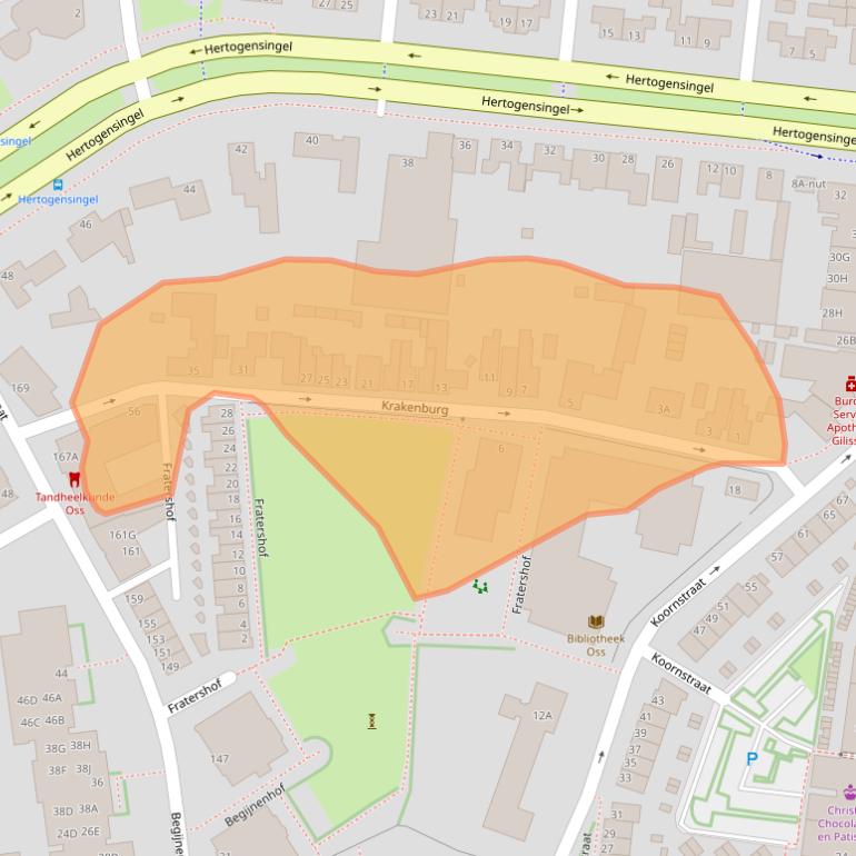 Kaart van postcodegebied 5341BM.