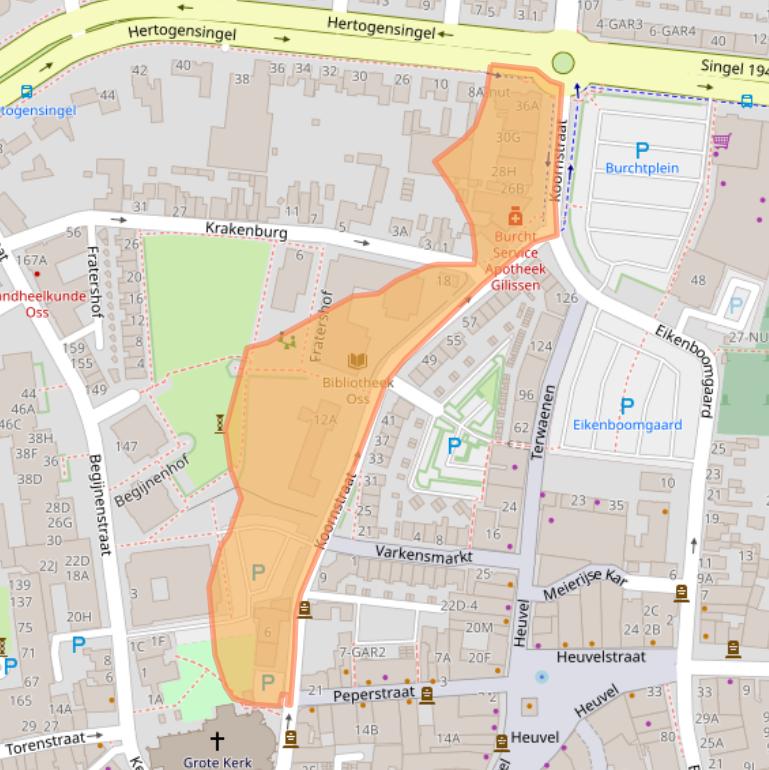 Kaart van postcodegebied 5341BR.