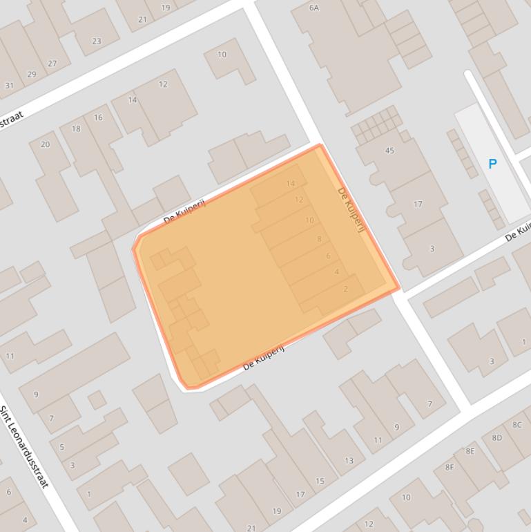 Kaart van postcodegebied 5341BS.