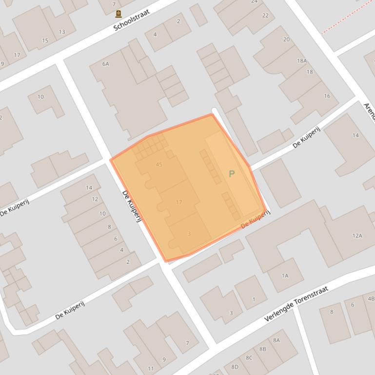 Kaart van postcodegebied 5341BT.