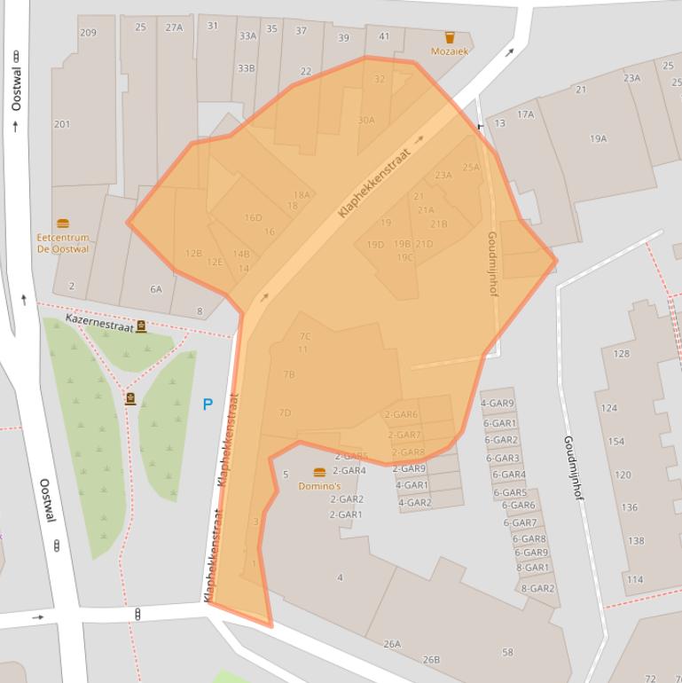 Kaart van postcodegebied 5341CH.