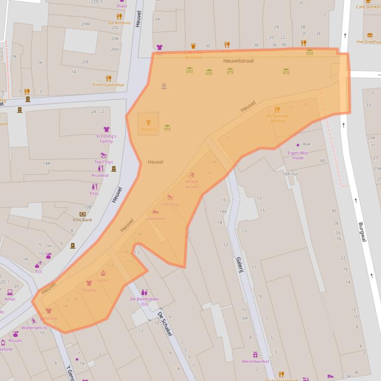 Kaart van postcodegebied 5341CV.