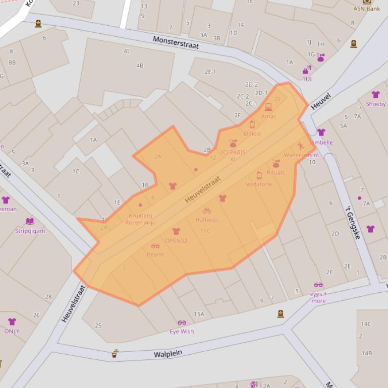 Kaart van postcodegebied 5341EA.