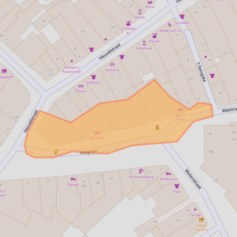 Kaart van postcodegebied 5341EC.