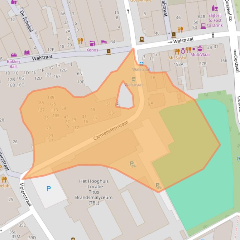 Kaart van postcodegebied 5341EG.