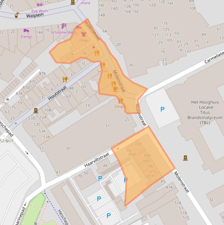 Kaart van postcodegebied 5341GA.