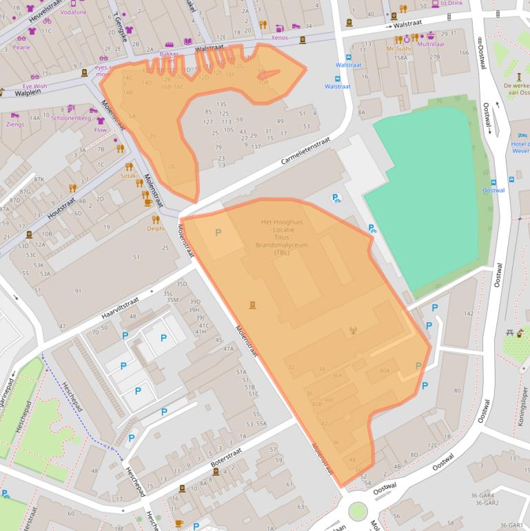 Kaart van postcodegebied 5341GD.