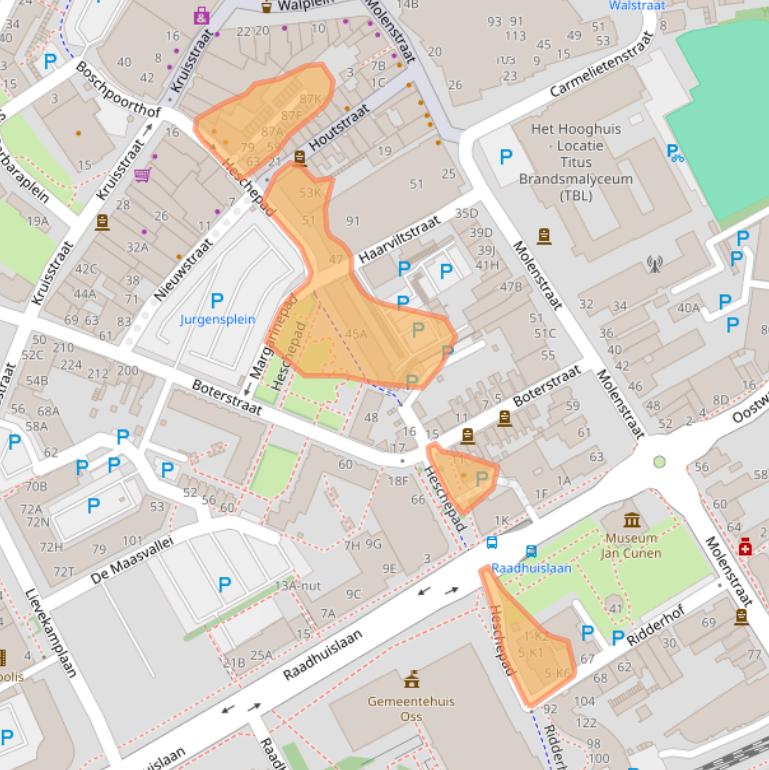 Kaart van postcodegebied 5341GS.