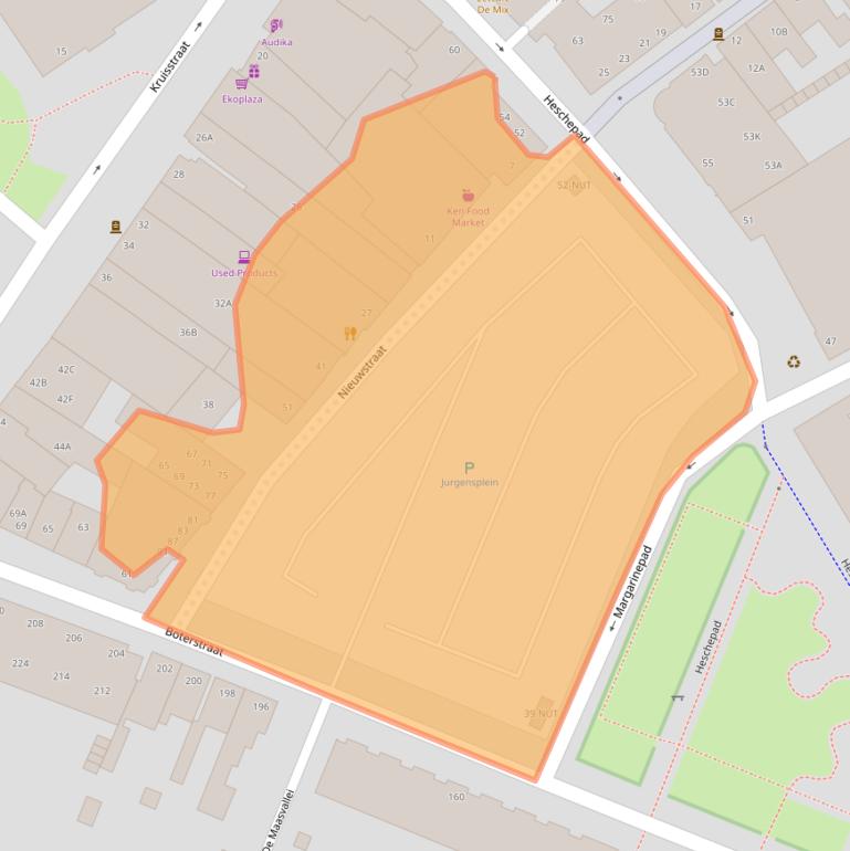 Kaart van postcodegebied 5341GV.