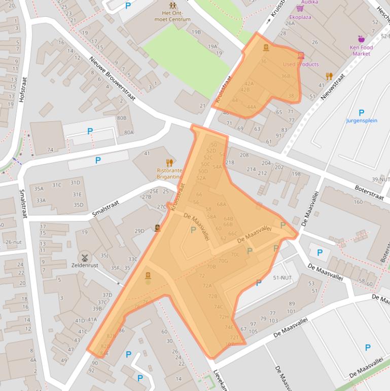 Kaart van postcodegebied 5341HE.