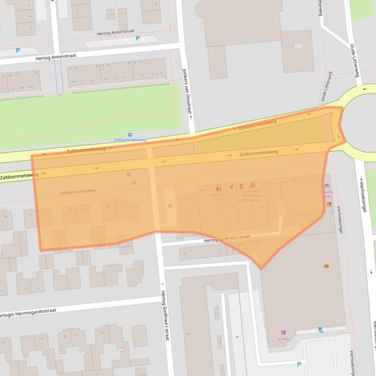 Kaart van postcodegebied 5341PD.