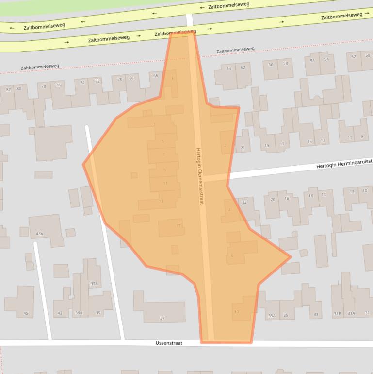 Kaart van postcodegebied 5341PJ.