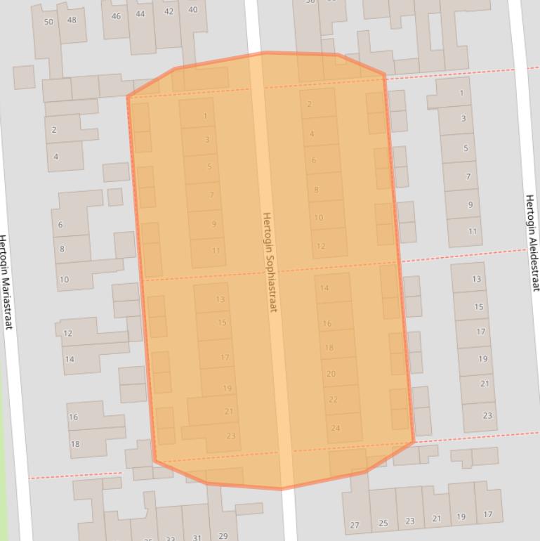 Kaart van postcodegebied 5341RG.