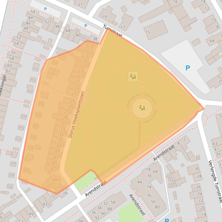 Kaart van postcodegebied 5341RK.
