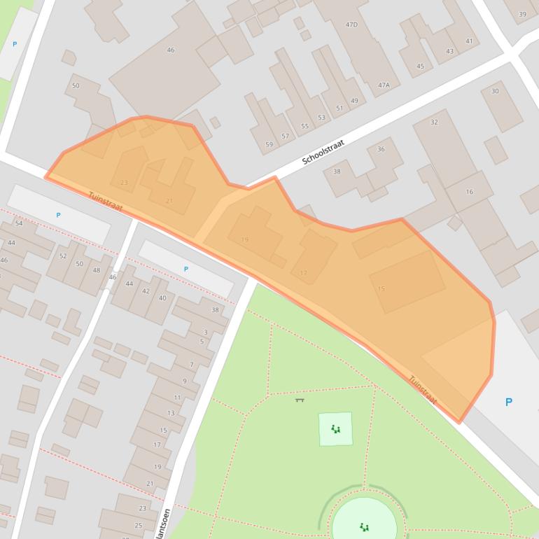 Kaart van postcodegebied 5341RL.